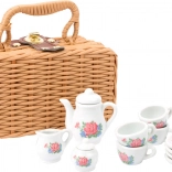 Kis kávés készlet piknik bőröndben