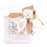 Ajándékcsomag Plüss mackó sapkával 25 cm rózsaszín