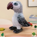 Plüss szürke papagáj 20 cm