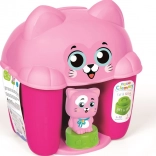 Puha CLEMMY építőkockák fedeles dobozban, cica, 6 db – CLEMENTONI