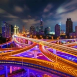 Puzzle Sanghaj központja éjjel 1000 darab ENJOY