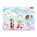 Közepes fa kirakó Jégkastély, 8 darab