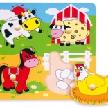 fa bedugós kirakó háziállatokkal