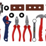 Gyerek műanyag szerszámkészlet tasakban, 2 szín (21 × 24 × 5 cm)