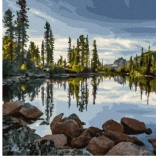 Gyémántfestés Nyugodt tó 30x40 cm