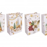 Ajándéktáska S 18 × 24 × 8,5 cm – karácsonyi motívumok
