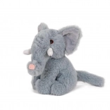 Plüss ülő elefánt 17 cm – pihe-puha barát a babáknak