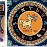 Kreatív készlet gyémántfestéshez 7D Állatövi jegyek: Nyilas 30x30 cm