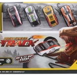 Kilövő pálya dinóval és kisautókkal