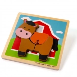 Beillesztős puzzle Lovacska Bigjigs Toys