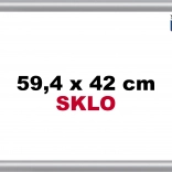 Műanyag puzzle keret A2 ezüst színben