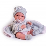 Élethű baba újszülött teljes vinil testtel 33 cm ANTONIO JUAN