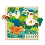 Djeco fa puzzle Puzzlo Farm - 15 darab