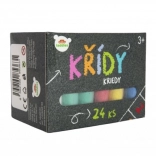 Színes járdai kréták 24 db egy dobozban