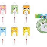 Állatos henger formájú lampion 16 cm