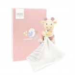 Doudou plüss állatka takaróval, 11 cm