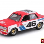 Fém modell Bburago 1:43 BRE Datsun 510 versenyautó