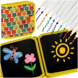 Hordozható rajzkönyv – krétatáblás füzet mackó mintával