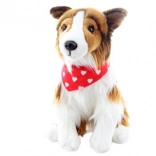 Plüss játék Hosszúszőrű Collie kendővel