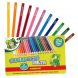 Háromszögletű színesceruzák DELTA, 24 szín, fémdoboz