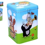 Pénztár KRTEK fémből, zárral 11 × 15 cm