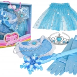 Kis hercegnő szett – világoskék ruha és kiegészítők