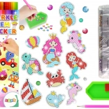 Gyémánt Hímzéssel Dekorált Matricák Tengeri Világ Állatai Mozaik