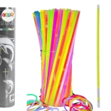 Fluoreszkáló karkötők 100 db - sok színben, sötétben világítók