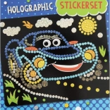 Mozaikos holografikus autó kép 22 × 18 cm