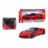 Ferrari SF90 Stradale autómodell piros 1:24 Bburago