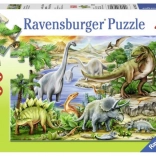Ravensburger puzzle Őskori élet, 60 darab