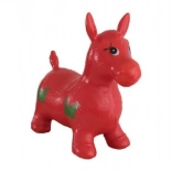 Ugráló ló gumiból, felfújható, piros