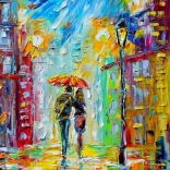 Puzzle Esős romantika a városban 1000 darab