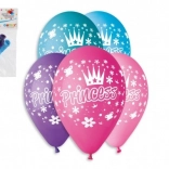 Felfújható lufik hercegnőknek, 30 cm, 5 db