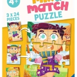 Ravensburger puzzle Mix & Match: színes ruhák 3×24 darab