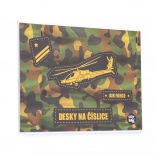 A számjegyek táblája Helikopter motívummal