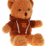 Plüss mackó kapucnis pulcsiban 3+ gyerekeknek Barna plüssmaszkot A kisgyermekek legjobb barátja