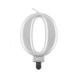 Ezüst tortagyertya 0 szám