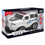 lendkerekes rendőrautó fény- és hanghatásokkal, fehér, 22,5 cm