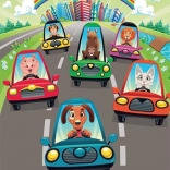 Art Puzzle fa kirakó aranyos sofőrökkel 100 darabból