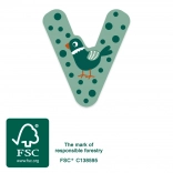 small foot fa betű V