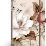 NOTIQUE notesz púderszínű virágok, pontozott, 13 × 21 cm