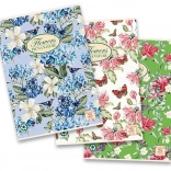 A4-es iskolai füzet Flowers, négyzetrácsos, 40 lap