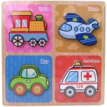 Fa puzzle Közlekedési eszközök 30 x 30 cm
