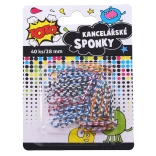 28 mm-es csíkos irodai kapcsok - 40 db