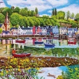 Panorámaképes puzzle Apály és dagály TOBERMORY-ban, 636 darab, GIBSONS