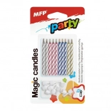 varázsgyertyák tortára 6 cm, 10 db