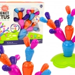 Mágneses építőkockák – kaktusz, 16 db