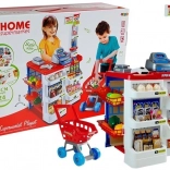 Játékpiac bevásárlókocsival Fiskális pénztárgép Szkenner Élelmiszer-vásárlás