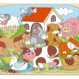 Fa állatos puzzle legkisebbeknek